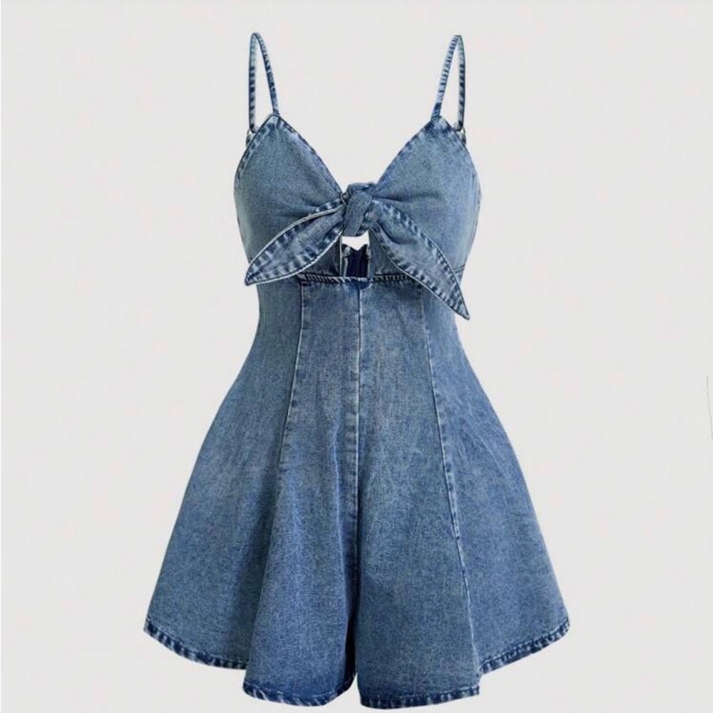 SHEIN Blue Denim Jumpsuit
